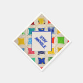 カテドラルウィンドウのキルトパターン スタンダードカクテルナプキン (角)