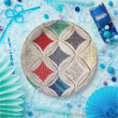 カテドラルウィンドウのキルトパターン ペーパープレート (パーティー)