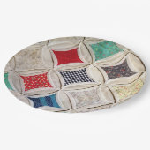 カテドラルウィンドウのキルトパターン ペーパープレート (アングル)