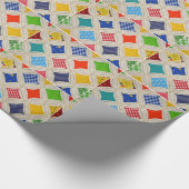 カテドラルウィンドウのキルトパターン ラッピングペーパー (角)