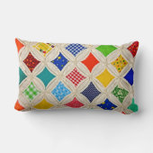 カテドラルウィンドウのキルトパターン ランバークッション (裏面)