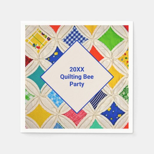 カテドラルウィンドウキルティングビーパーティー スタンダードカクテルナプキン (正面)