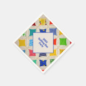 カテドラルウィンドウキルティングビーパーティー スタンダードカクテルナプキン (角)