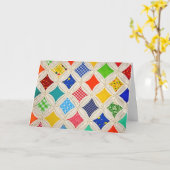 カテドラルウィンドウキルト名日 カード (黄色い花)