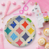 カテドラルウィンドウキルト ペーパープレート (パーティー)