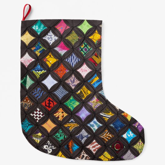 カテドラルウインドキルト ラージクリスマスストッキング (正面)