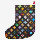 カテドラルウインドキルト ラージクリスマスストッキング (裏面)