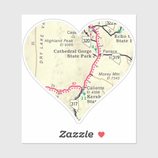 カテドラルゲージ州パークマップ シール (シート)