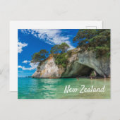 カテドラルコーブニュージーランドビーチ ポストカード (正面/裏面)