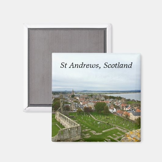 カテドラルタワーからのセントアンドリュウズタウンエアリアルビュー マグネット (正面/裏面)