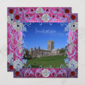 カテドラルビーアールデコ結婚式招待状カード 招待状 (正面/裏面)