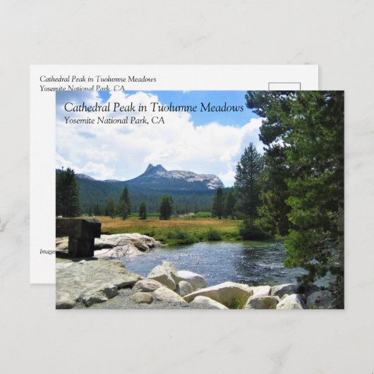 カテドラルピークイントゥルムヌメドウズ、ヨセミテ、CA P ポストカード (正面/裏面)