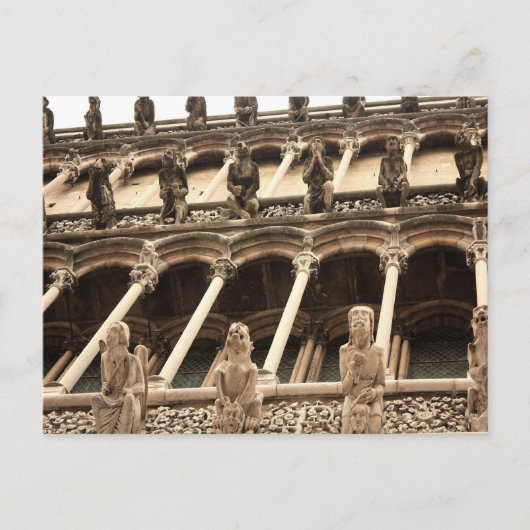 カテドラルファサード・ディジョン ポストカード (正面)