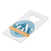 カテドラルレンジカリフォルニア クレジットカード栓抜き (正面アングル)