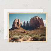 カテドラルロックアリゾナヴィンテージ旅行 ポストカード (正面/裏面)