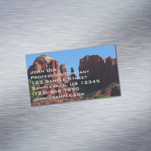 カテドラルロックセドナアリゾナ記念碑 マグネット名刺 (インサイチュ)
