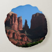 カテドラルロックセドナアリゾナ記念碑 ラウンドクッション (裏面)