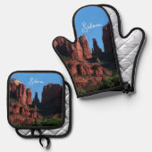 カテドラルロックセドナアリゾナ記念碑 鍋つかみ&鍋敷きセット (正面/裏面)