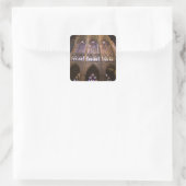 カテドラル·デ·レオン、インテリアステンドグラス窓 スクエアシール (バッグ)