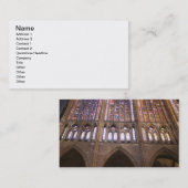 カテドラル·デ·レオン、インテリアステンドグラス窓 名刺 (正面/裏面)