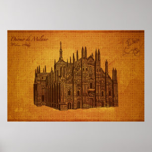 カテドラル: 大教会堂のディディミアムミラノ、ミラノ ポスター