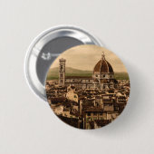 カテドラル、Vecchio宮殿からの全景、 缶バッジ (正面&裏面)