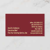 カテラーケータリングサービスイベント 名刺 (裏面)