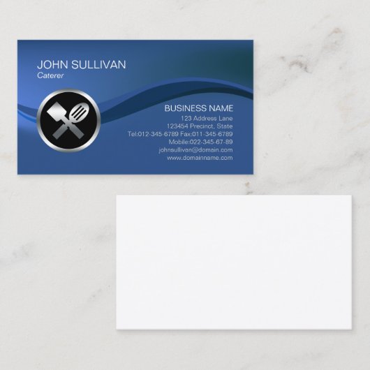 カテラーフードクロムヘラのアイコン 名刺 (正面/裏面)