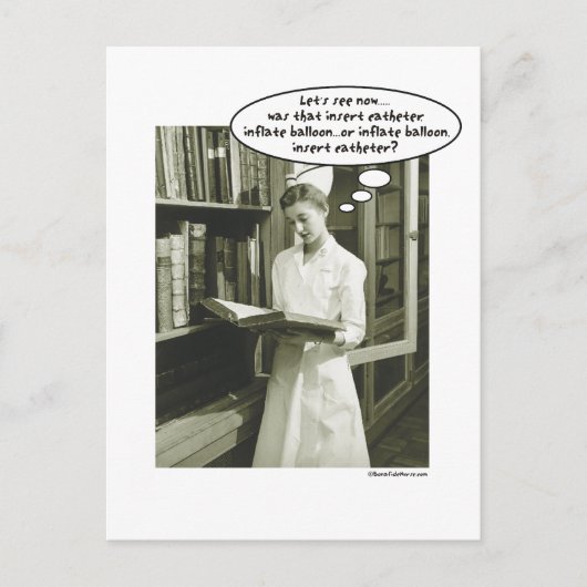 カテーテルの膨張バルーンを挿入または….. ポストカード (正面)