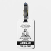 カディシャック得私のために行く ラゲッジタグ (裏面縦)