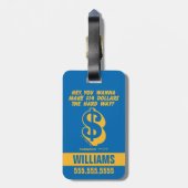 カディシャック |ねえ、14ドルを懸命方法にしたい? ラゲッジタグ (裏面縦)