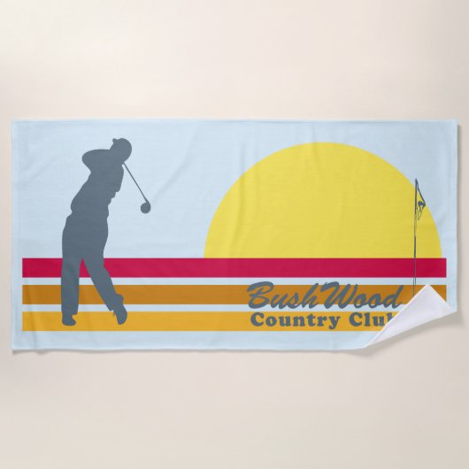 カディシャック |ブッシュウッドカントリークラブサンライズ ビーチタオル (正面)