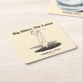 カディシャック |ラマのビッグヒッター スクエアペーパーコースター (アングル)