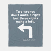 カディシャック |二つの間違いが正しくない フリースブランケット (正面)