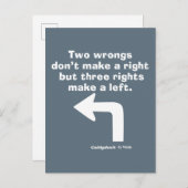 カディシャック |二つの間違いが正しくない ポストカード (正面/裏面)