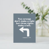 カディシャック |二つの間違いが正しくない ポストカード (スタンド正面)