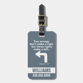 カディシャック |二つの間違いが正しくない ラゲッジタグ (正面縦)