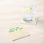 カディシャック |穴の中 スクエアペーパーコースター (インサイチュ)