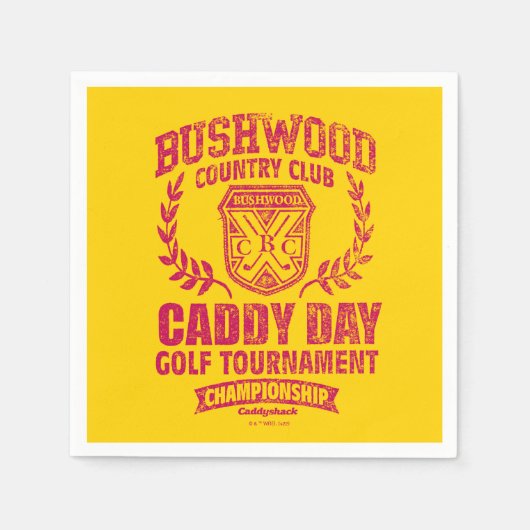 カディシャック | Bushwood Country Club Caddy Dayゴルフ スタンダードカクテルナプキン (正面)