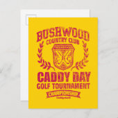 カディシャック | Bushwood Country Club Caddy Dayゴルフ ポストカード (正面/裏面)