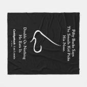 カディシャック | Fifty Bucks氏 フリースブランケット (正面(横))