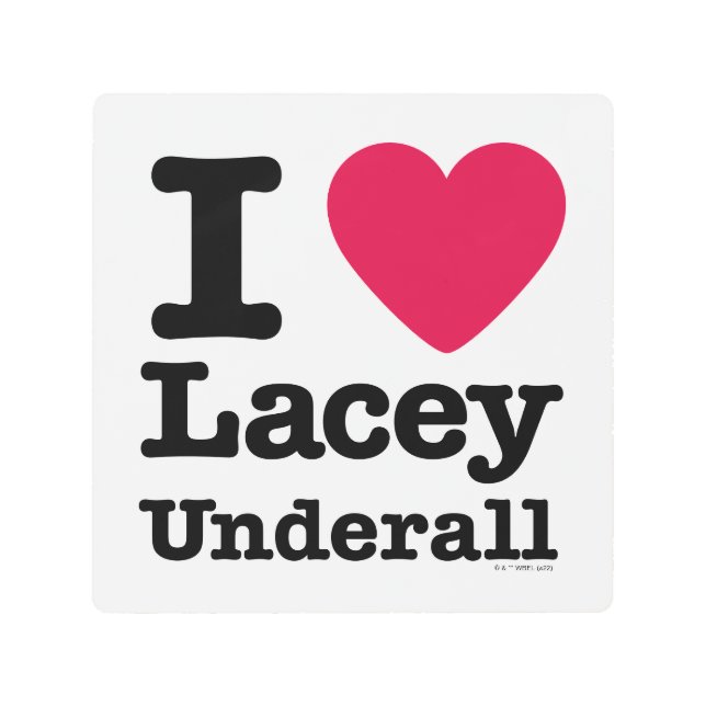 カディシャック | I Love Lacey Underall メタルプリント (正面)