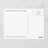 カディス、スペインの遊歩道(絵を描かれる) ポストカード (裏面)