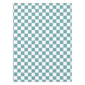 カデクールットブルーホワイトレトロシック市松模様にパターン テーブルクロス (正面)