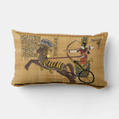 カデシュのエジプトのファラオ・ラムセスII&チャリオット ランバークッション (裏面)