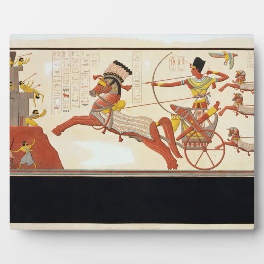 カデシュの戦いでのラムセスII（紀元前1279-13年） フォトプラーク (正面)