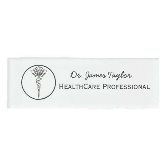 カデシンプルウス記号医療 名札 (正面)