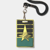 カデットコープバッジティール（緑がかった色）名タグ バッジ (ストラップ付き表面)
