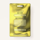 カデットコープバッジティール（緑がかった色）名タグ バッジ (裏面)