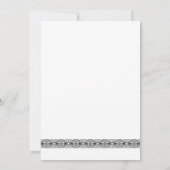 カデュセウスナース卒業招待状ブラック&ホワイトRN 招待状 (裏面)